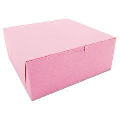 (3 Pack Value Bundle) SCH0873 Non-Window Bakery Boxes, 10 x 10 x 4, Pink