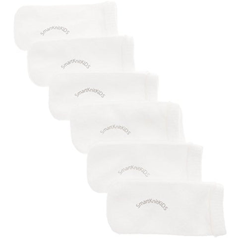 SmartKnitKIDS Seamless Sensitivity Socks 6 Packs White, Large