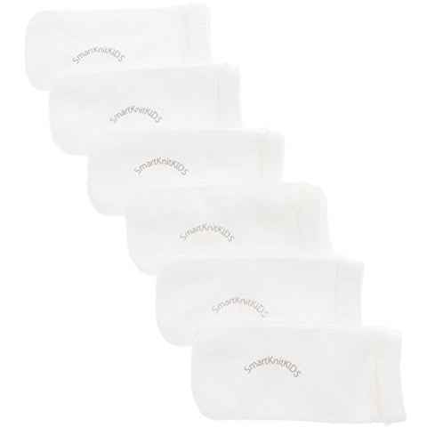 SmartKnitKIDS Seamless Sensitivity Socks 6 Packs White, XLarge