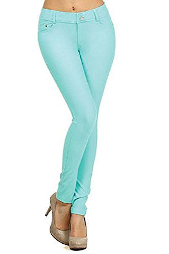 Yelete Jean Jeggings, Turquoise, Small