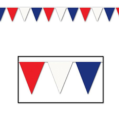 30' Pennant Banner - RWB