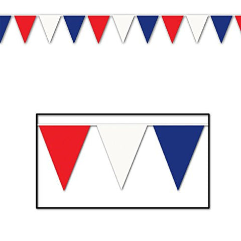 30' Pennant Banner - RWB