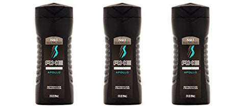Axe Apollo Shower Gel Travel Size 3 Oz (Pack Of 3)