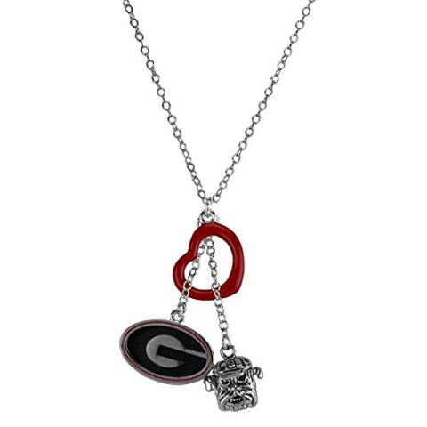 Pride Heart Necklace, Georgia, 1.75" H x .75" W