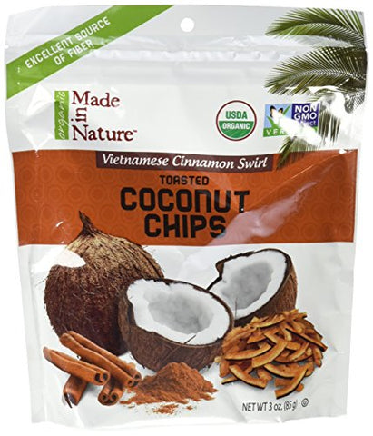 Made in Nature Organic Coconut Chips - Cinnamon 3 oz