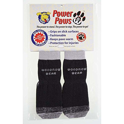 Power Paws- Reinforced Foot BlackandGrey, M