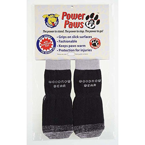Power Paws- Reinforced Foot BlackandGrey, M