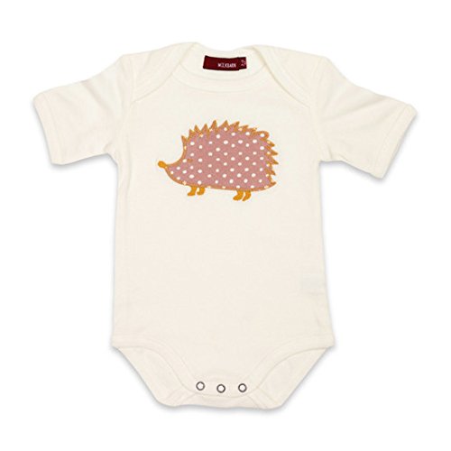 Short Sleeve One Piece, Rose Dot Hedgehog- 6-12M