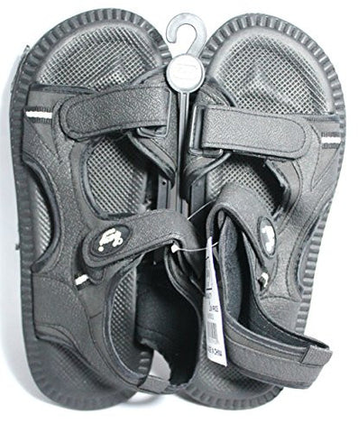 Sandals for Men Velcro Strap (10, Black)