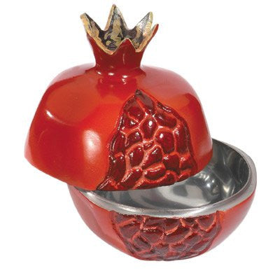 Small Aluminium Pomegranate - Opened - Red