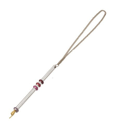 Torah Pointer - 3 Rings - Red, 7.5 inch