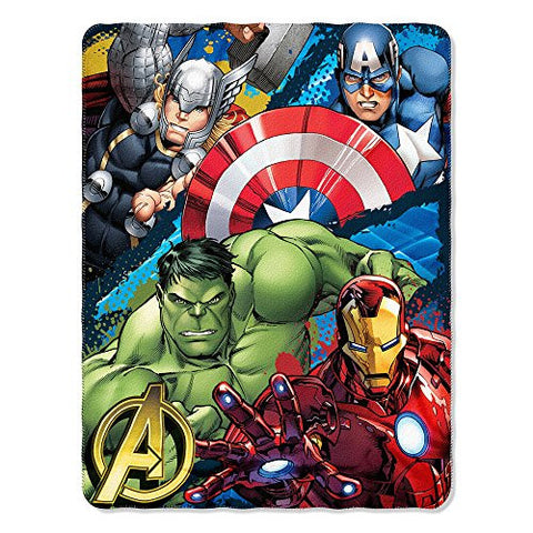 The Avengers, "Defend Earth" Fleece Throw, 45 x 60