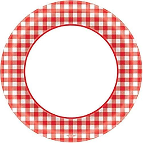 Picnic Party Red Gingham Lunch Plates, 40ct