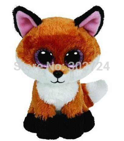 Slick the Brown Fox Regular Beanie Boo Plush, 6-Inch