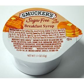 Smucker's Portion Control Syrups, Smuckers Sugar Free Breakfast Syrup, 1.1 oz
