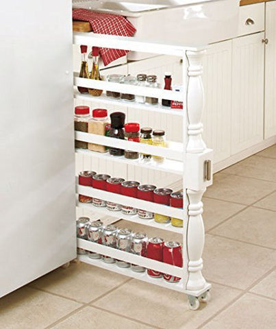Slim Can and Spice Racks-White