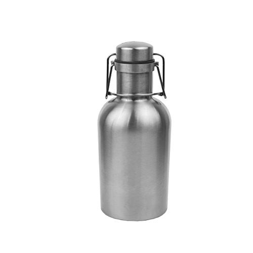 Stainless Steel Beer Growler with Flip Top 32 Oz / 1 Liter