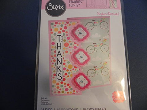 Sizzix Framelits Die Set 15PK - Card, Triple Playful Flip-its