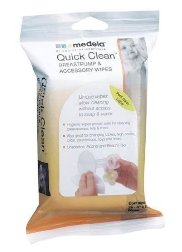 Quick Clean Breastpump & Accessory Wipes, 24-pack