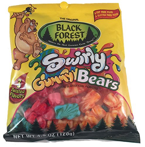 FERRARA CANDY CO, BLACK FOREST SWIRLY GUMMY BEARS 4.5OZ (not in pricelist)