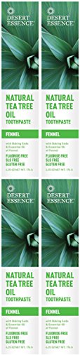 Desert Essence Tea Tree Oil Toothpaste, Fennel, 6.25 oz