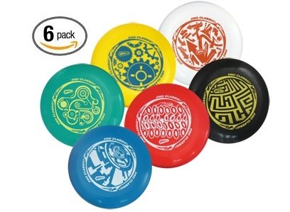 Pro-Classic with U-FLEX Frisbee, 130 grams (Assorted colors and designs) (Pack of 6)