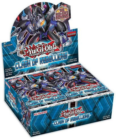 Yugi‐Oh Clash of Rebellions Boosters, 9 cards/pack, 24 packs/box