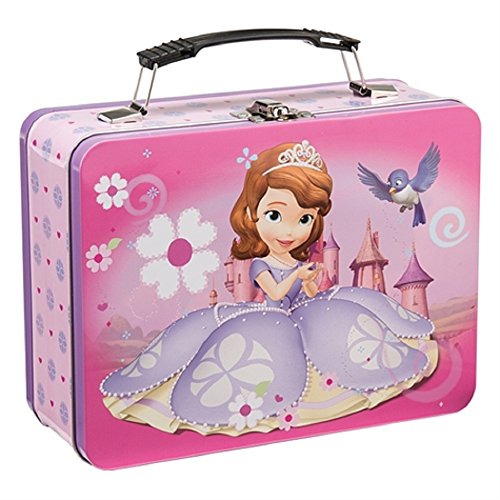 Disney Sofia the First Large Tin Tote, 9 x 3.5 x 7.5" h