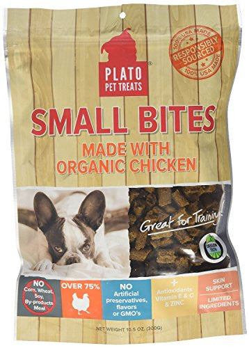 Plato Treats Small Bite Treat Chicken 10.5oz