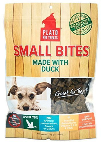 Plato Treats Small Bite Treat Duck 10.5oz