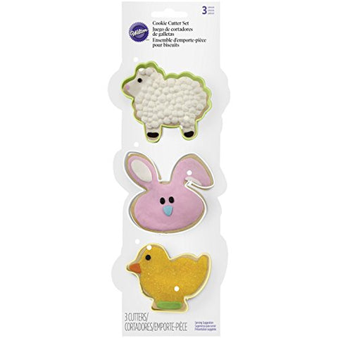 Wilton Easter Animal Cookie Cutter Set  - Coloured (3 pcs)