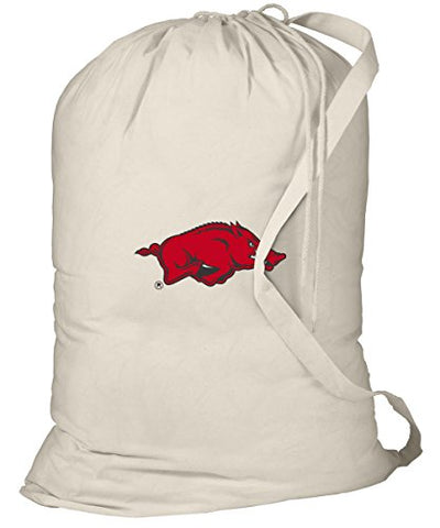 Arkansas Razorbacks Laundry Bag Natural (33.5”x23.75”)
