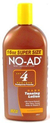NO-AD: Dark Tanning Lotion SPF 4, 16 oz by NO-AD