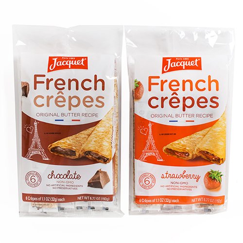 Ready to Eat French Crepes by Jacquet - Filled, Chocolate