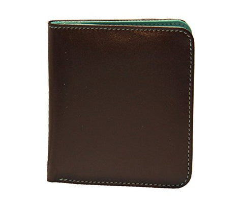 Mini Wallet, Brown/Turquoise