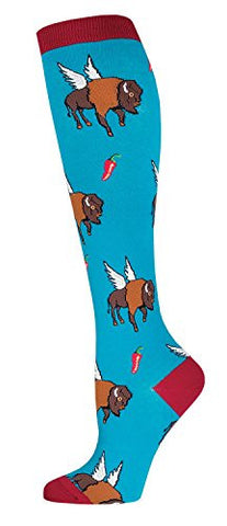Womens Knee High "Buffalo Wings", Lagoon