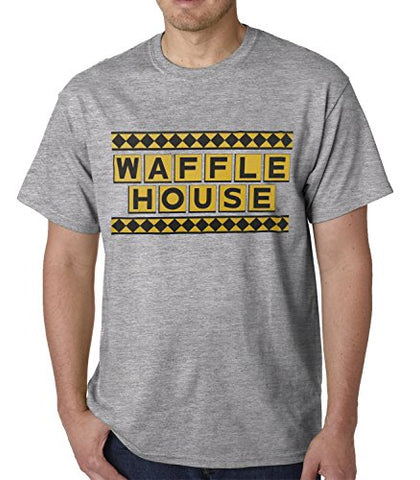 Waffle House Logo Men's Athletic Heather T-Shirt-M