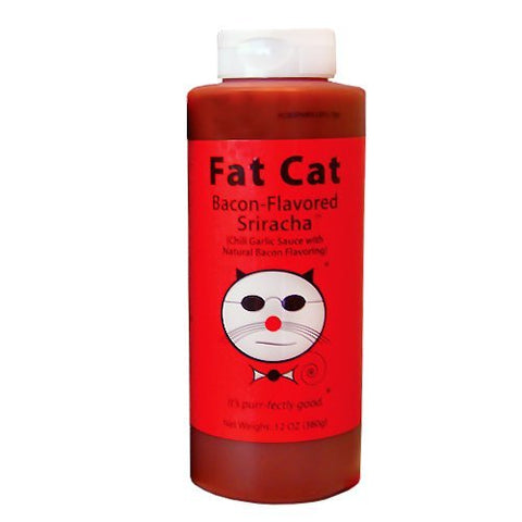 Fat Cat Bacon Flavored Sriracha Sauce 12 oz