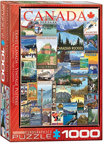 Vintage Poster Collage - Travel Canada 1000 pc