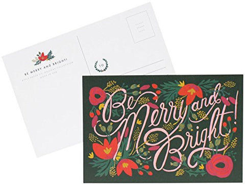 BE MERRY & BRIGHT Pack of 10 Postcards