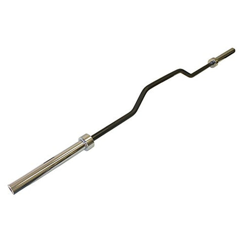 Olympic Cambered Bar- Black Bar Chrome Sleeves - 7′