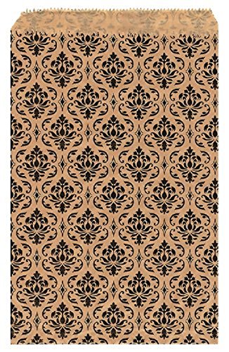 100pcs Damask Paper Gift Bag, 8 1/2''w x 11''H