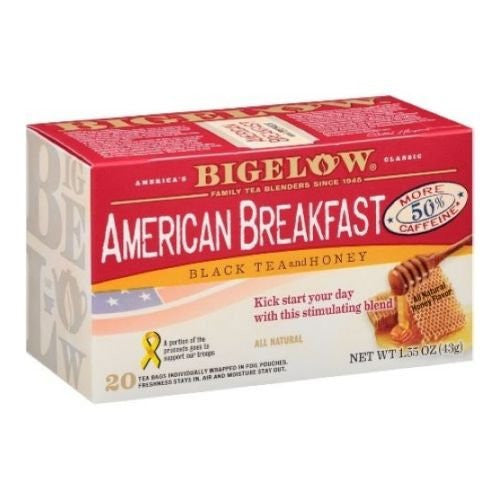Bigelow Tea American Breakfast and Honey (20 ct)