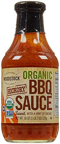 WOODSTOCK Condiments - Organic BBQ Sauce, Hickory 18oz