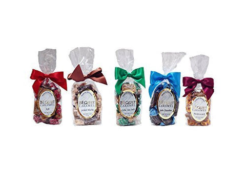 Bequet Caramels - Star-D Kosher - Gourmet Soft Caramels - Flavor Variety (5 pack) (4 oz each)