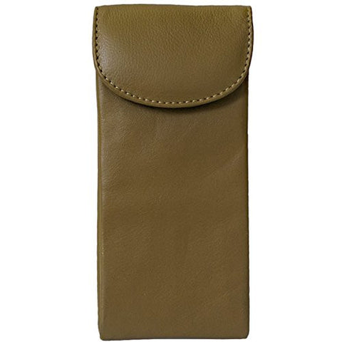 Double Eyeglass Case With Flap Closure, Olive