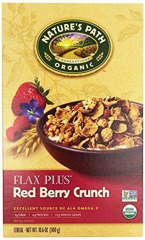 Cereals Flax Plus Red Berry Crunch At least 95% Organic, 10.6 oz
