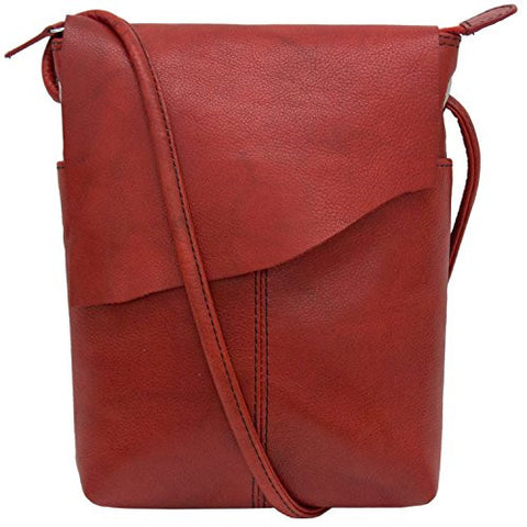 Rawhide Flap/Crossbody With Adjustable Strap, Lava Red