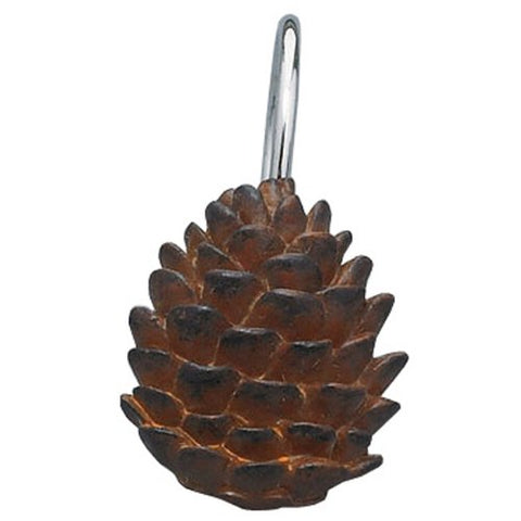 Pinecone Shower Curtains Hooks