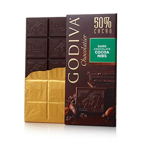 Godiva-Tab-Cocoa Nibs-Dk Choco-3.5oz
